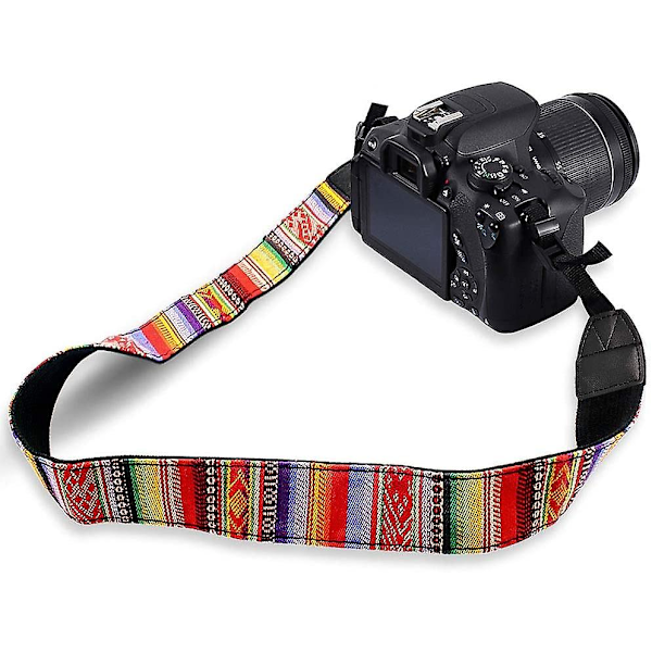 Vintage-tyylinen säädettävä kameran olkahihna DSLR-kameroille