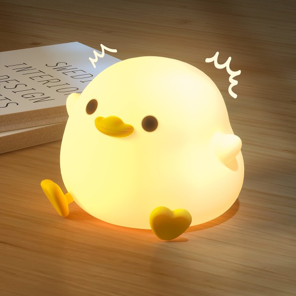 LED Cute Bean Duck yövalo, ladattava pöytälamppu sängyn vieressä La