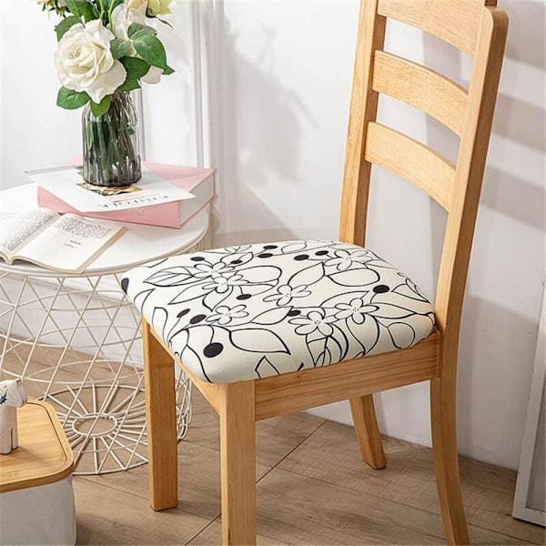 (frangipanier, 6 rum) Stolsöverdrag, set om 1, 2, 4 eller 6 spandex stretch stolar universal tvättbara sittstolar, för matsal, hotell