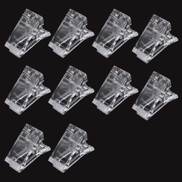 10 Pack Clear Nail Clip Nail Extension Kirkkaat polygeelikynsipuristimet