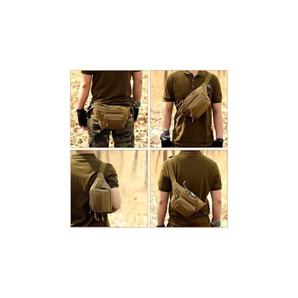 Män Kvinnor Nylon Taktisk Militär Midjeväska Multifunktionell Bältesväska för Klättring Löpning Vandring Jakt Cykling Sport Camping Trekking