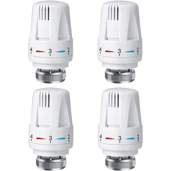Termostat hode Termostat 4 stk M 30 x 1.5 Erstatningshode for radiatorventil med frostsikringsinnstilling