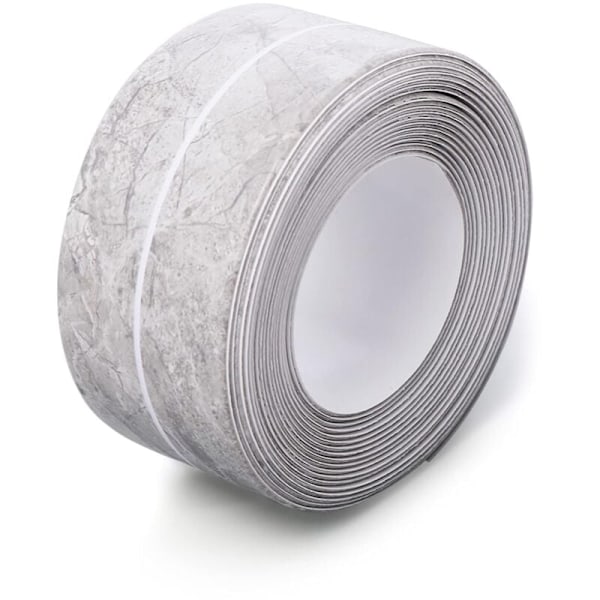 Vandtæt Fugemasse (Grå Marmor) 3,8 cm x 3,2 m Fugestrimmel Til køkken badeværelse vandtætning bånd pvc til toilet køkken badekar