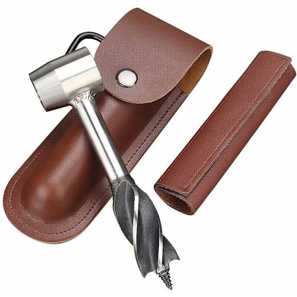 Manuell borrskruv, handborr för träarbete, Bushcraft Forer Games, Game of Wood Forer, Scotch Eye Camping Auger för utomhusbruk/Camping/Pi