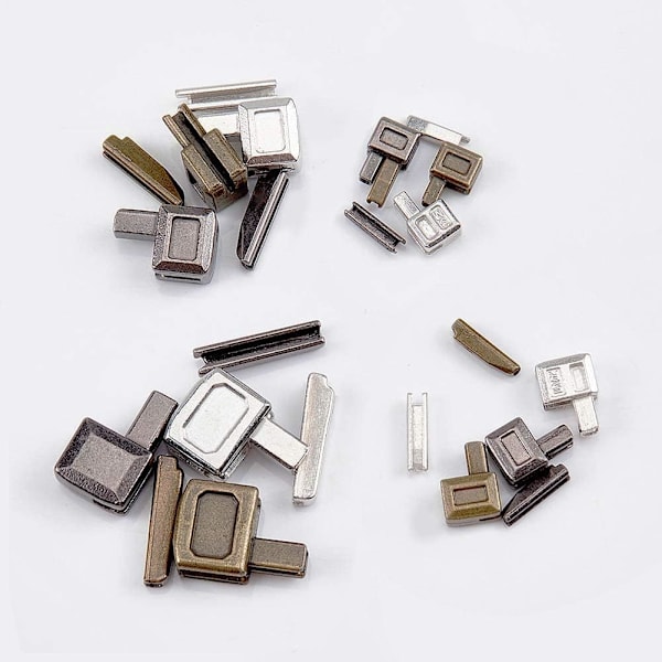 Set med 12 metallblixtlås i 3 färger #3#5#8#10 Bottenblixtlås stift för sömnad Ersättningsblixtlås dragkedjor för reparationer