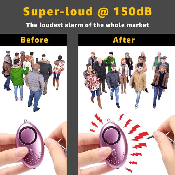 Personligt larm | 3-pack | Superhögt! @ 150dB  | Superlång batteritid