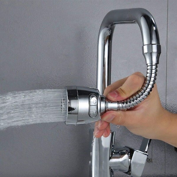 Fleksibel 360 ​​graders fleksibel vandhane, dobbeltstrøms bruser- og ventilationsfunktion Sprøjtning af vandtanken sparer vand. (165 mm)
