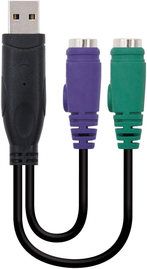 1 st USB till PS2 adapterkabel en punkt två stöd KVM-skanner g