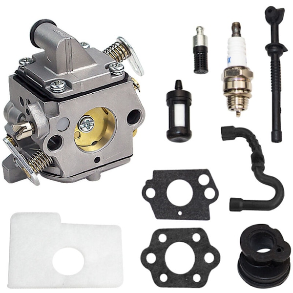 MS170 MS180 C1Q-S57A Kaasutin STIHL moottorisahoihin 017 018 MS 170 180 180C MS170 ms180 ms170c ms180c ilmansuodattimen säätösarjalla