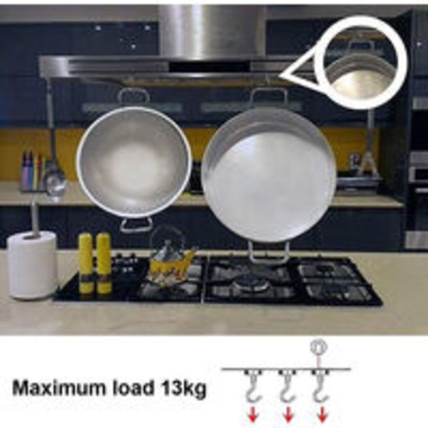 8 magnetiske kroge, super stærke kroge med magneter, stærke sugekopper, neodymium jernboron hængende magneter (sølv, maksimal trækkraft 13 kg)