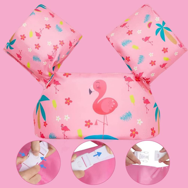 Børns svømmevest, sød flamingo svømmering, vandslange flydering, baby svømmeudstyr til 2-6 år gamle baby svømmehjælpemiddel