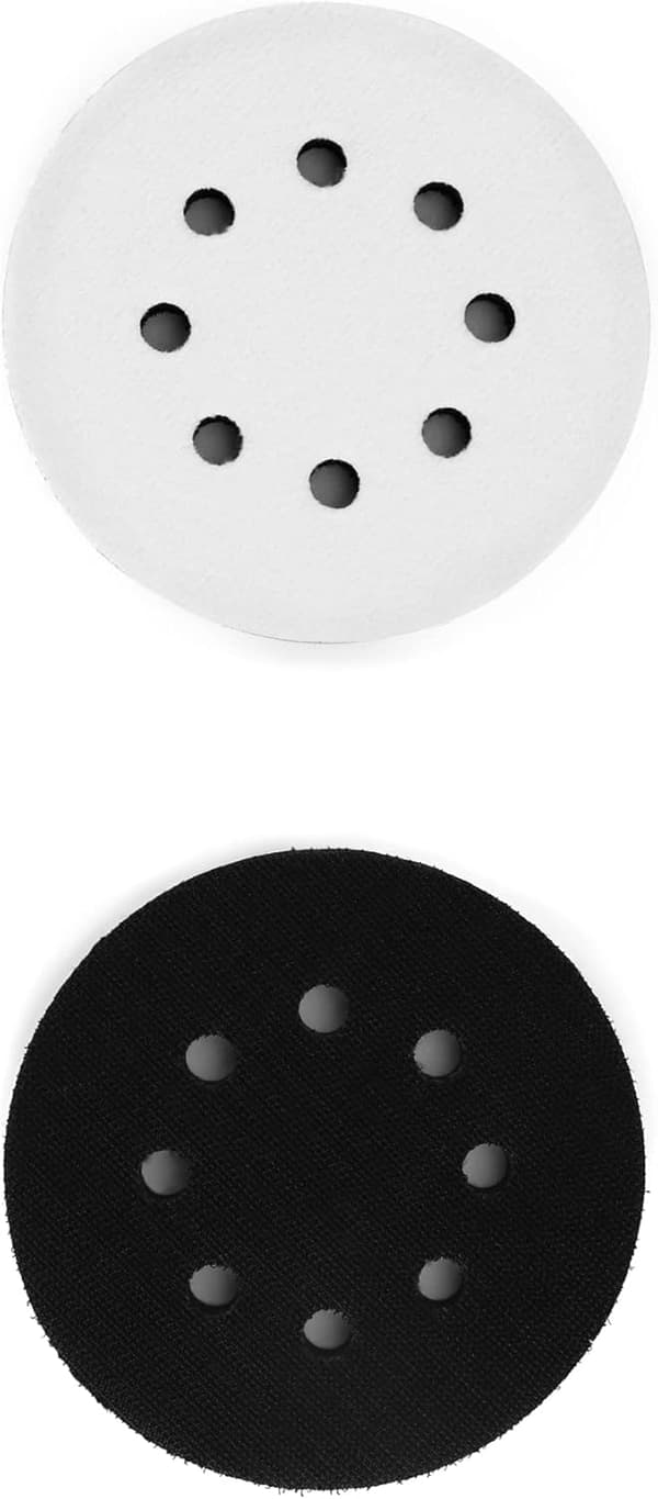 2 st 125 mm mjukt slippapper, svampgränssnittsplatta för slippapper (8 hål)