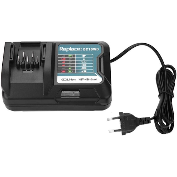 Lithium-ion batterioplader 10.8 12.0 V, erstatningsopladningsenhed kompatibel med DC10WD BL1016 BL1021B BL1041B FD05