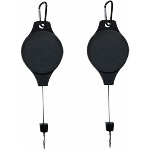 2-pack växtpulleykrokar, växtkrokar, justerbara infällbara takkrokar för upphängning av växter (svart)