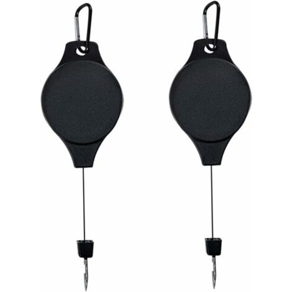 2-pakke plantetrissekroker, plantetrisser, justerbare innfellbare takkroker for hengende planter (svart)