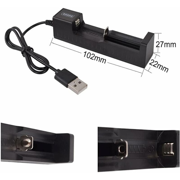 2 stk. universal batterioplader smart batterioplader mini plot - passende genopladelig batterioplader