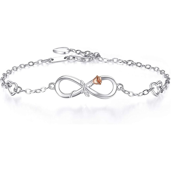 Infinity Cross Rosette Armbånd til kvinder i sterlingsølv 925/1000