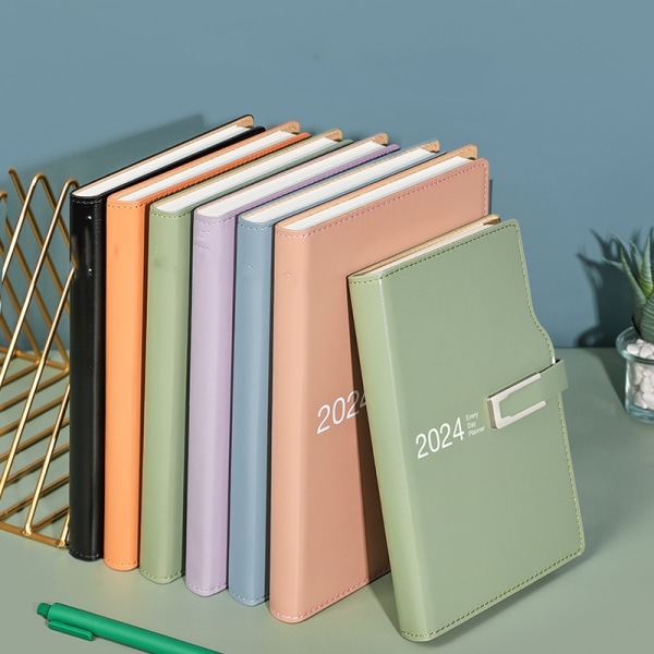 2024 planlegger klassisk notisblokk magnetisk notatbok skrive notatbok planlegge notatbok reisedagbok tom dagbok A5 notatbok linjert arbeids kalender