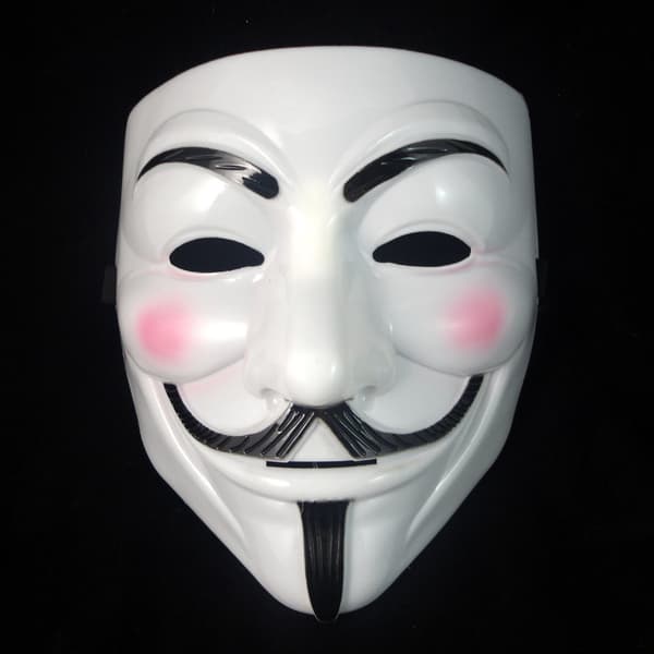 Halloween anonym maske dekorasjon på hvitt