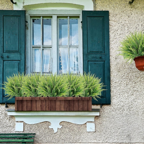 20 buntar konstgjorda växter, falska Boston Fern grönska utomhus UV-beständig ingen blekning faux
