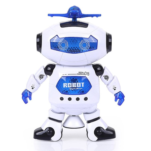 360 krop roterende dansende robotlegetøj med LED-lys, der blinker og musik, elektronisk børnerobot