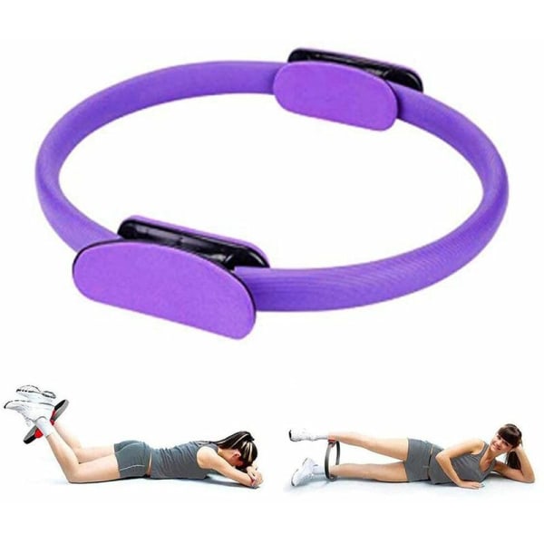 Pilates Ring - Overlegen brudsikker magisk fitnesscirkel til toning af lår, mave og ben, lilla