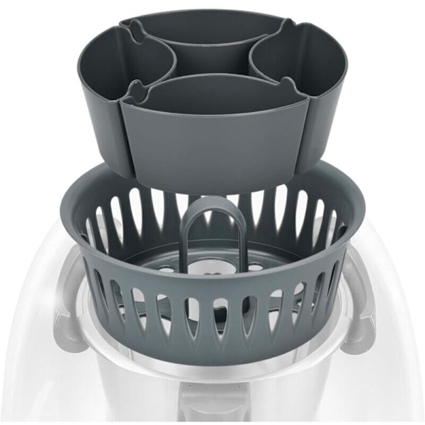 2 in 1 Munankeitin, Munankeitin Yhteensopiva Thermomix TM5 TM6 TM31 kanssa, Thermomix Munankeitin - Jopa 4 Uppomunaa ja 6 Keitettyä Munaa, Muffinsseja