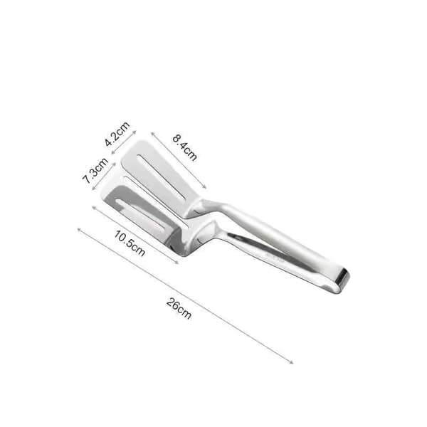 Rustfritt stål stekespade klips steking fisk spade steking biff spade multifunksjonell mat klips steking fisk biff klips 26cm