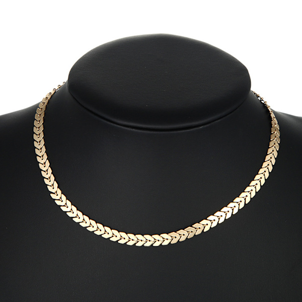 2 stk Delikat Fashion Choker Halskjede med Sildbein Gullkjede Bohemian Smykker for Kvinner og Jenter