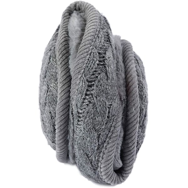 Unisex varme strikkede øreklokker kashmir vinter utendørs pels ørevarmer(