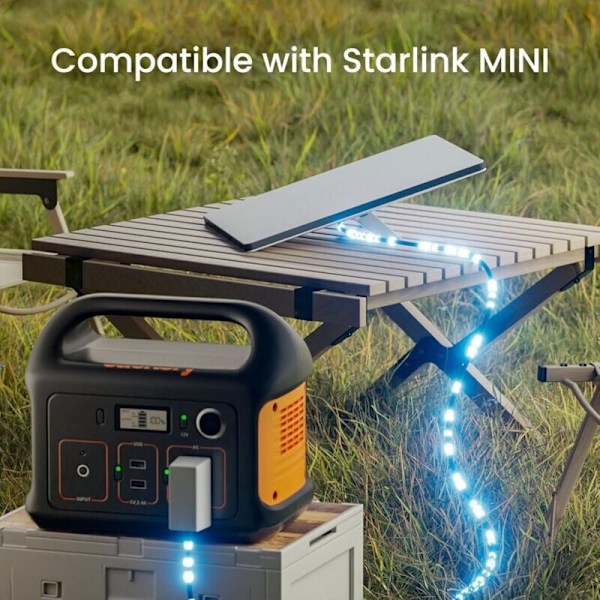 Starlink Mini DC Strømkabel, Erstatningskabel til Starlink Mini 10M/32.8FT Vandtæt Udendørs Grå