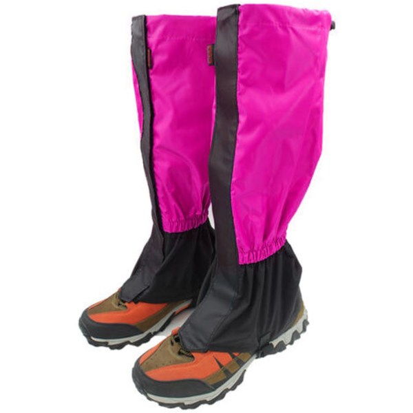 Udendørs Gamacher-ærmer Benbeskytter Klatring-kalveærmet Snowfield Desert Walking Cykling Vandtæt anti-snavs Gaiters-ærme, Model: Pink - Pink