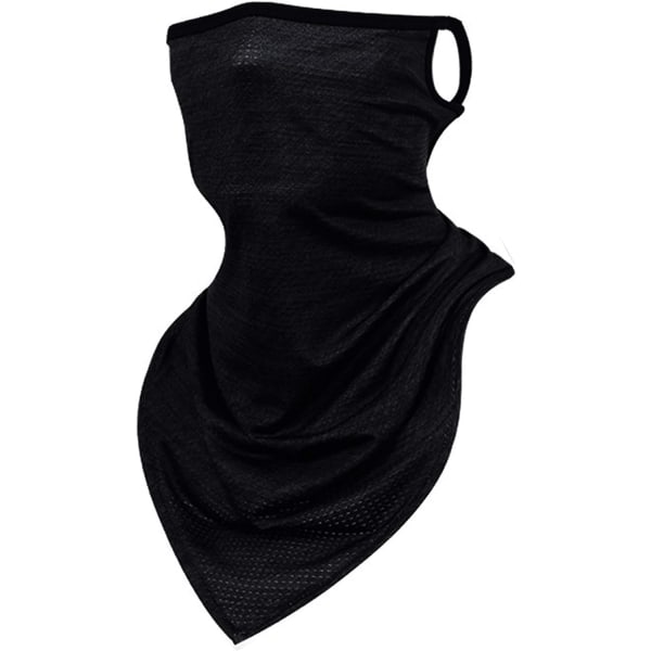 Sort - Rørformet halstørklæde, alsidigt elastisk halstørklæde til mænd