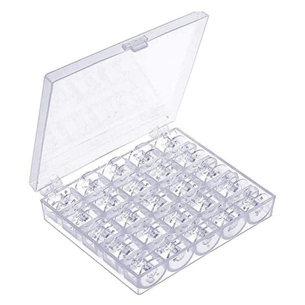 Maskinrullar, plastspolar för symaskin transparenta spolar universum med spolkapseltillbehör för symaskin (25 st, transparent)