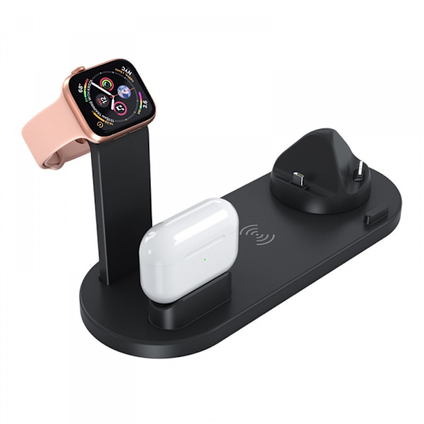 Langaton laturi, 4 in 1 langaton lataustelakka Apple Watchille ja Airpodeille, latausasema useille laitteille