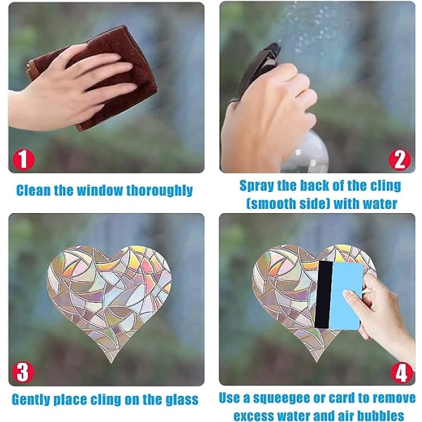 Regnbåge Prisma Fjäril Fönster Dekorationer 10 Ark Statiska Regnbåge Glas Dekaler Splitterskydd Fönster Spår Glas Förhindrar Fågelstrejker Hem Kontor