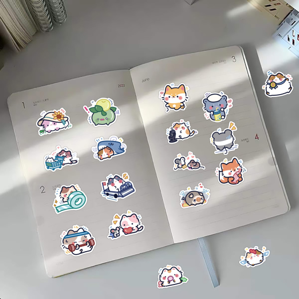 60 Chubby Critter Cartoon Stickers, Laptop Sticke, Vinyl Sticke