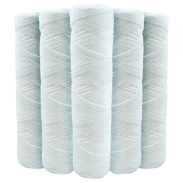 Set med 5 spolpatroner 9-tums sedimentvattenfilter 3/4-20 kompatibla mikronfilter 10 tum