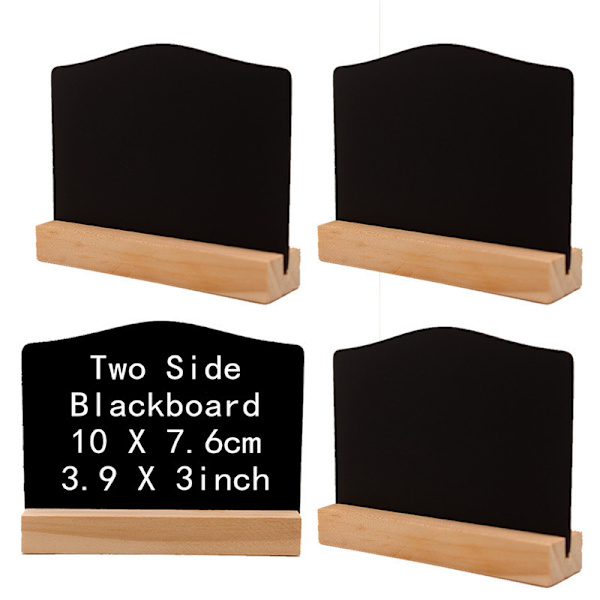 4-pack mini griffeltavlor (båge), köksanteckningar griffeltavla med stativ 10x7,6cm liten griffeltavla information bordsskiva för informationsskyltar