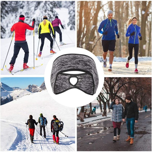 2 Fleece Varmt Sött Bang, Plånboksvärmare Pannband Öronvärmare För Män och Kvinnor Vinter Löpning Yoga Skidåkning Utomhus Sport