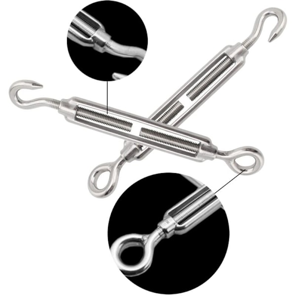 Kabelstrammer, Ridoir M4, kabelstrammer i rustfritt stål, 4 STK RUSTFRITT STÅL kabel, Strammer kabel, kabelstrammer, rustfri strammer, stål