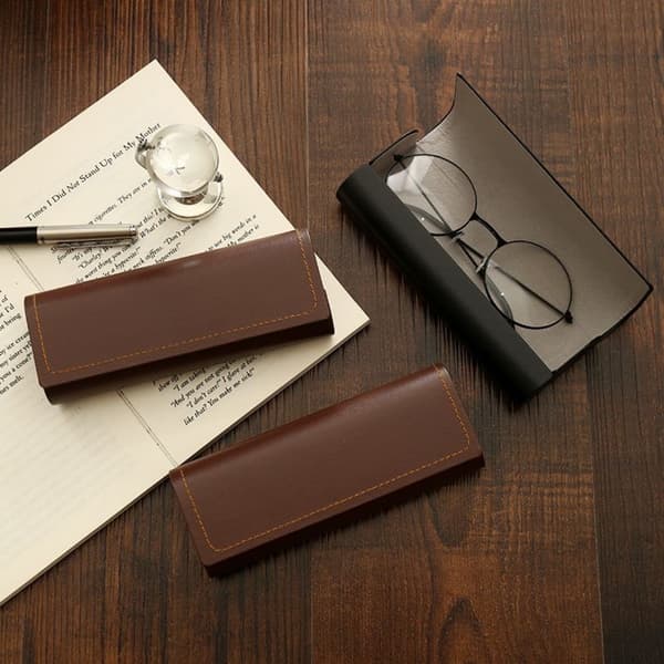 1 stk. kaffe hårdt etui til briller, let og bærbart brilleetui, unisex