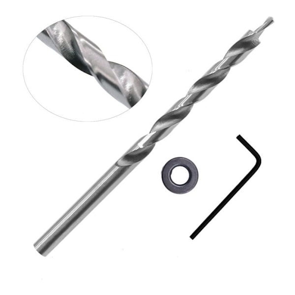 Snabbväxlande HSS Helicoid Skog HSS Helicoid Blomma Flöde Skog 9mm Snabb Rund Skog Med Djupbegränsningstips (Silver) tips (silver) tips