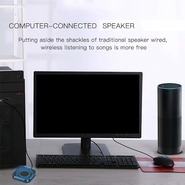 2 in 1 langaton 3,5 mm:n Bluetooth-äänensovitin auto-TV-kuulokkeille, puhelimeen
