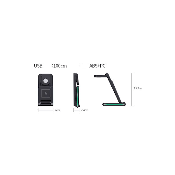 Multifunktionell tre-i-ett trådlös laddare universal Apple mobiltelefon klocka headset trådlös laddning 15W