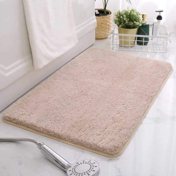 Bademåtte til badeværelset, skridsikre måtter, vandabsorberende måtte ved døren (Beige, 50*80 CM)
