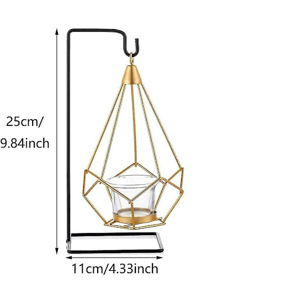 Metalliska geometriska design-teLjushållare