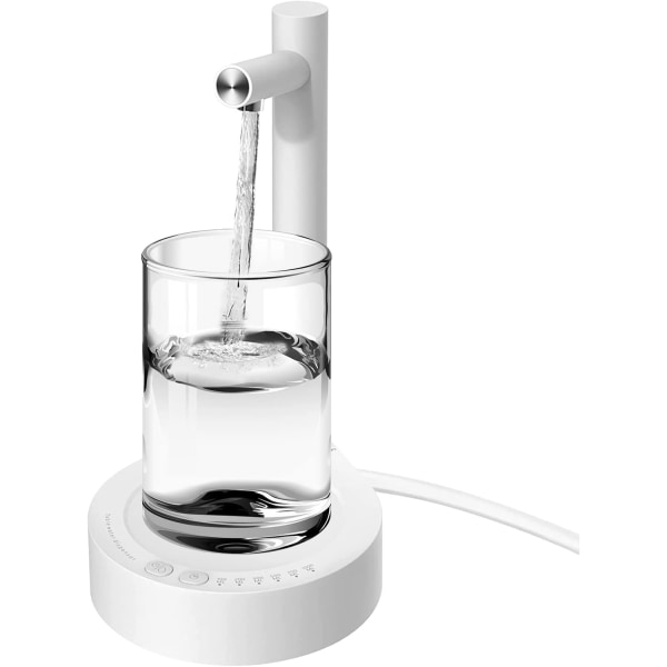 Valkoinen - 1-osainen kannettava vedenkeitinpumppu, USB ladattava vedenkeitin, automaattinen vedenannostelija, langaton vedenkeitin