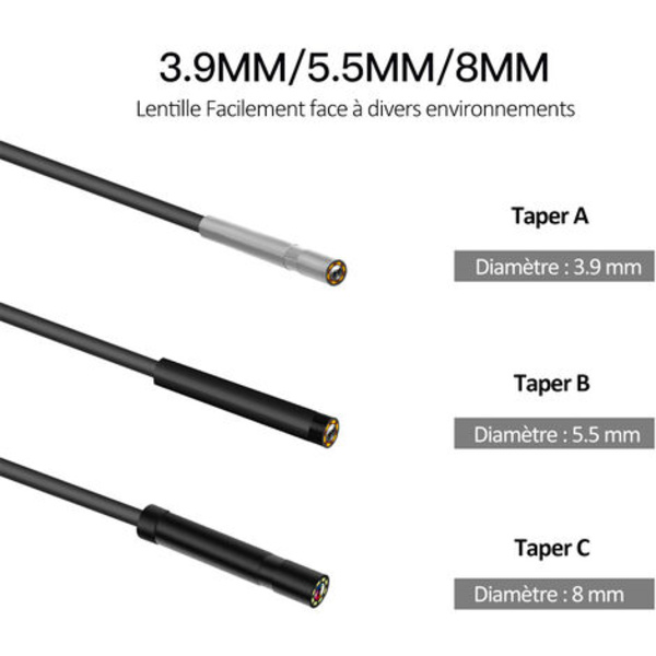 Högdefinitionsfärg Endoskop 2,4 tum 1080P2600mAh Batterikapacitet IP68 Vattentät