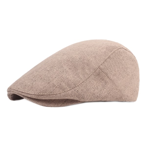 Khaki Unisex Fritids Beret Bomull Hat Justerbar Visor Caps for Fritidsreiser